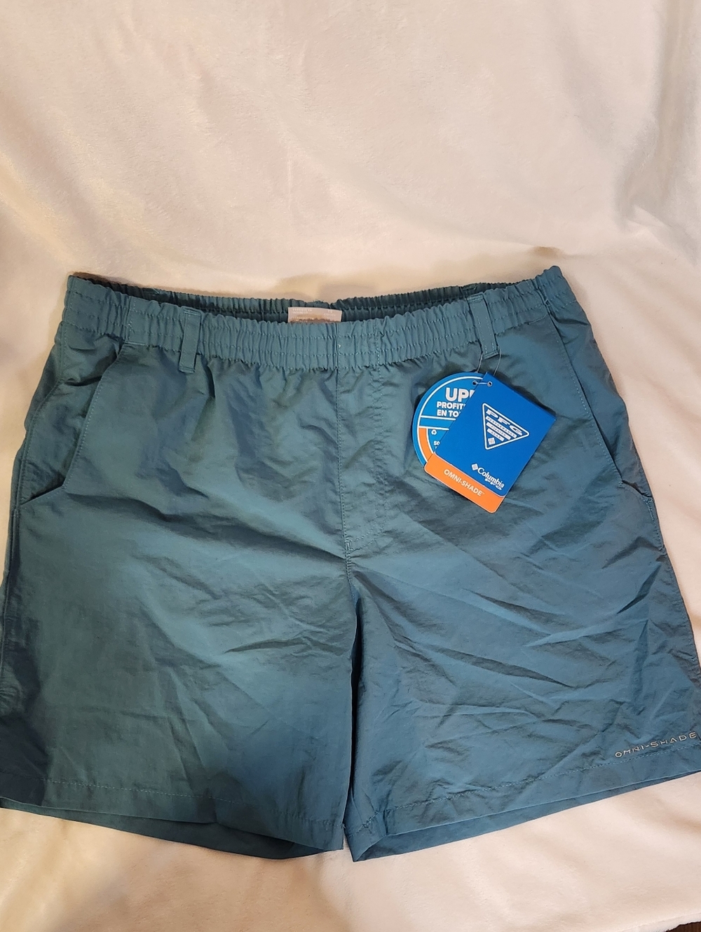 Columbia Teal Blue Youth Boy Shorts Size XL